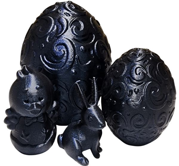 Egg Set 2 Tone Shimmer Blue - Image 3
