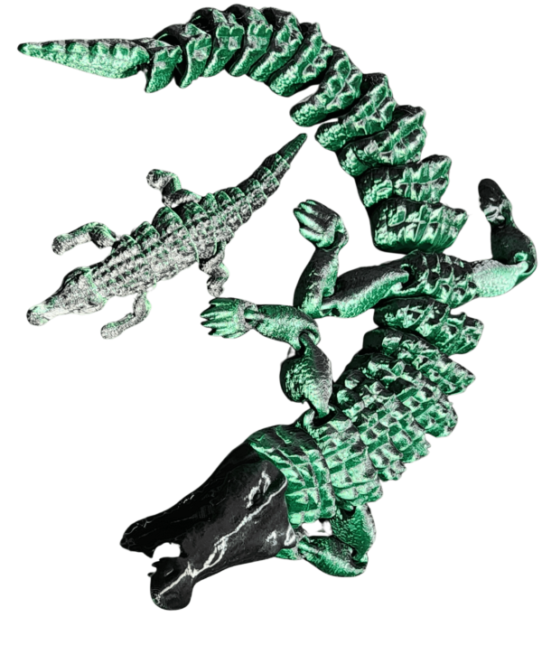 Snapping Crocodile Flexi Black n Green