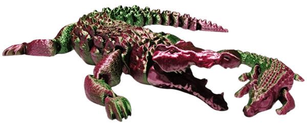 Snapping Crocodile Flexi Pink n Green
