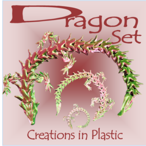Dragon Set Pink n Green