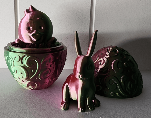 Egg Set 2Tone Pink Green