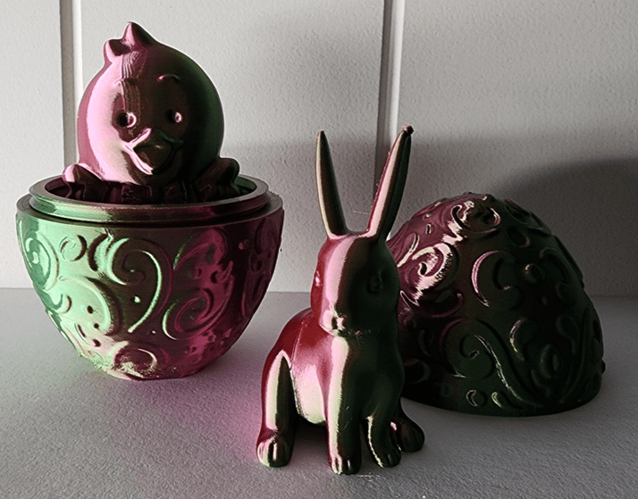 Egg Set 2Tone Pink Green