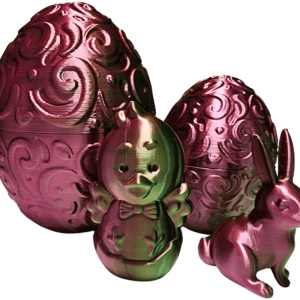 Egg Set Pink & Green with Bunny & Baby Chick