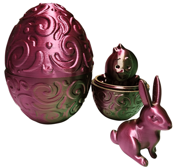 Egg Set Pink & Green with Bunny & Baby Chick