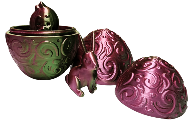 Egg Set Pink & Green with Bunny & Baby Chick