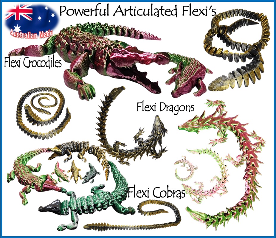 Powerful Articulated Flexi Dragons n Crocodiles