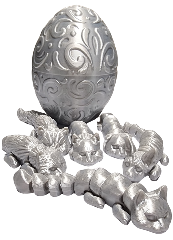 Egg Set Silver Flexi Cats Minis